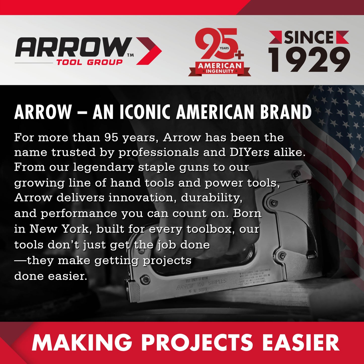 Arrow Cordless Staple Gun Kit, Electric Stapler with 3750 Pieces T50 1/4", 3/8", 1/2" Staples, for Upholstery Professional and DIY Projects, T50DCD