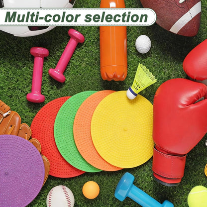 YELARXI Spot Markers for Agility Dot, Non-Slip Poly Spots Floor Dots Flat Field Soccer Training Equipment 9 in & 18 Pcs & Red/Green/Purple -Fitting for (Gym/Sports/Training/PE Games/Dance)