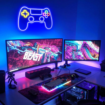 Kavaas Gamer Neon Sign, Game Controller LED Sign for Gaming Room Decor - Game Neon Sign for Teen Boy Room Decor - Best Gamer Gifts for Boys, Kids