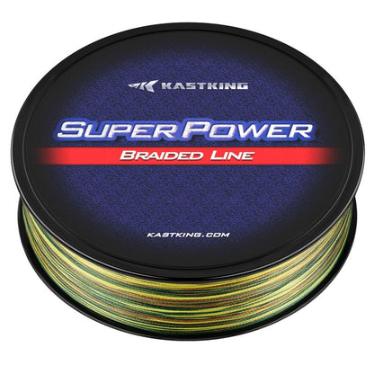 KastKing Superpower Braided Fishing Line, Camo, 30 LB, 500+47 Yds