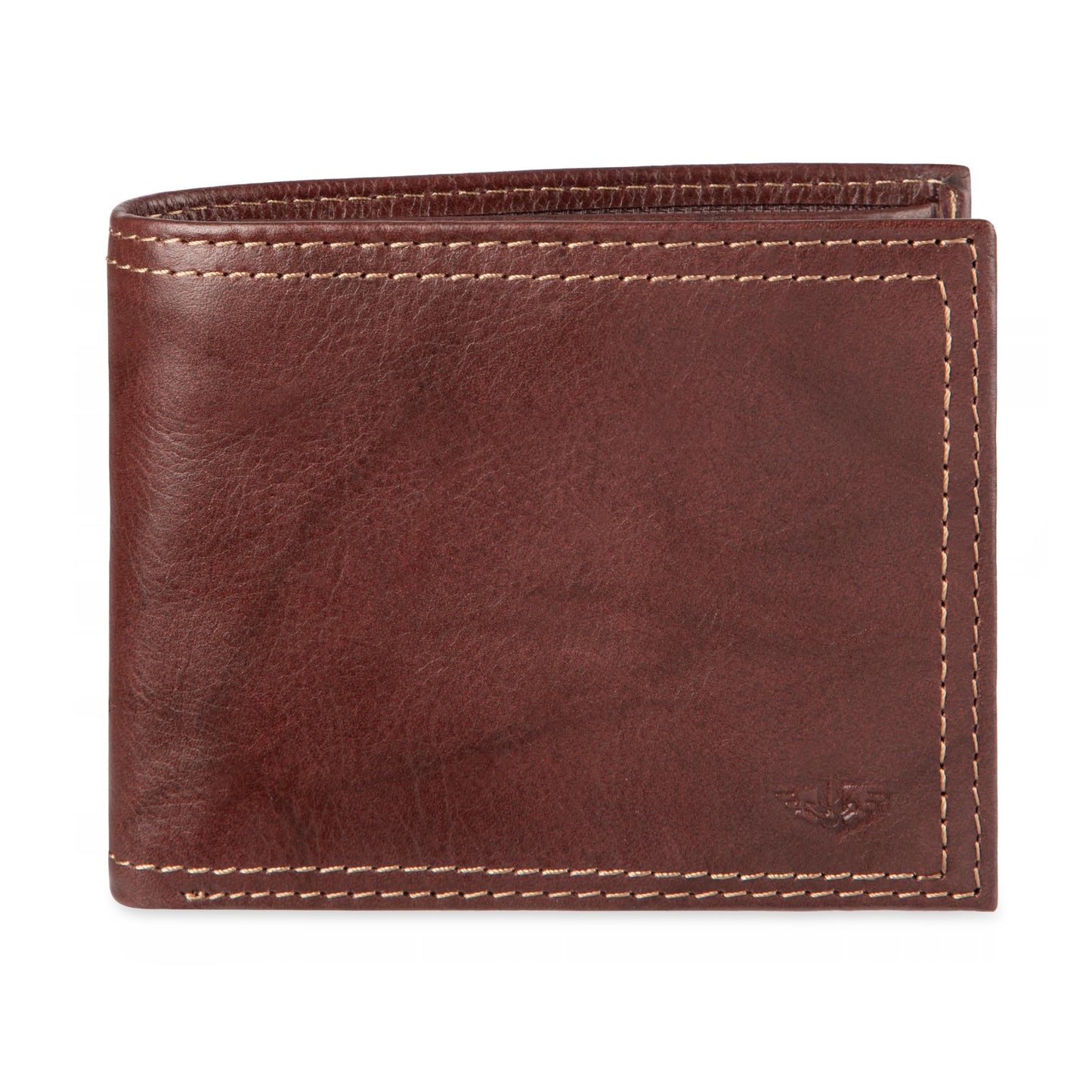 Dockers Men's Rfid Blocking Extra Capacity Leather Bifold Wallet, Brown, One Size