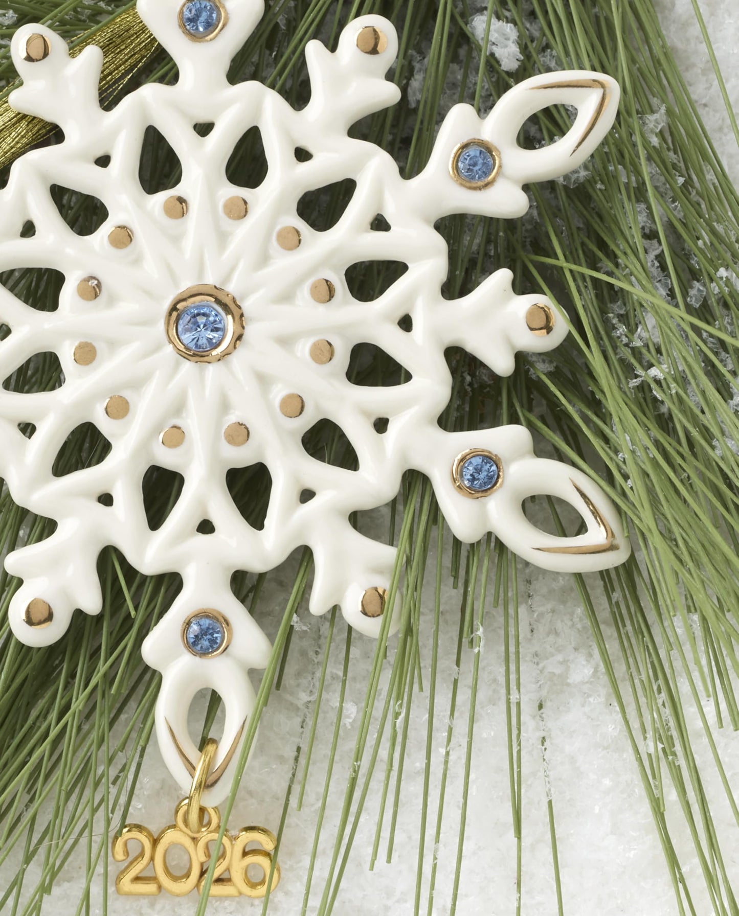 Lenox 898581 2026 Gemmed Snowflake Ornament