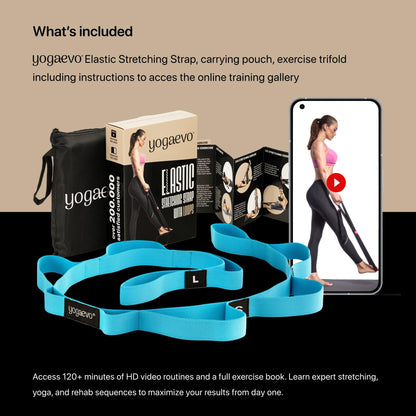Stretch Out Strap | Hamstring Stretcher | Workout Straps | Stretching Equipment | Yoga Bands for Physical Therapy Strap | Yoga Accessories for Stretching Straps | Hip Stretcher | Exercise belt | Blue