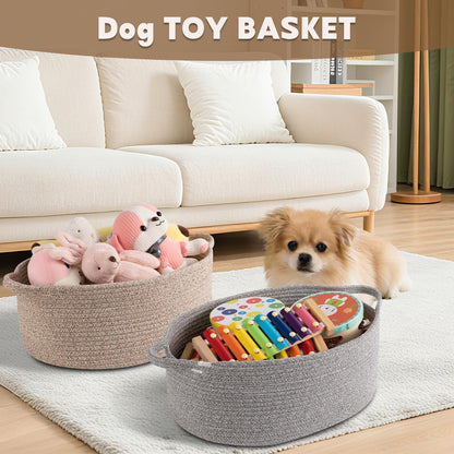 OIAHOMY Large Gift Basket Empty 17" x 12.6" x 7", Storage Basket with Gift Bag, Ribbon and Glitter Tulle for DIY Anytime, Toy Storage for Kids, Dogs with Handles in A Stylish Design - Green