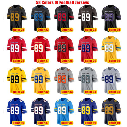 Green Custom Football Jersey for Women Men Team Clothing Name Number Jerseys Personalized Shirt Youth Kids Customized Football Uniform Fans Birthday Gift