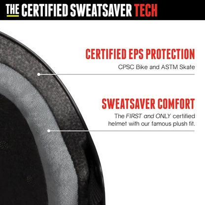 Triple Eight Sweatsaver Helmet - Certified Safety Gear for Skateboarding, BMX, Roller Derby | Comfortable Fit