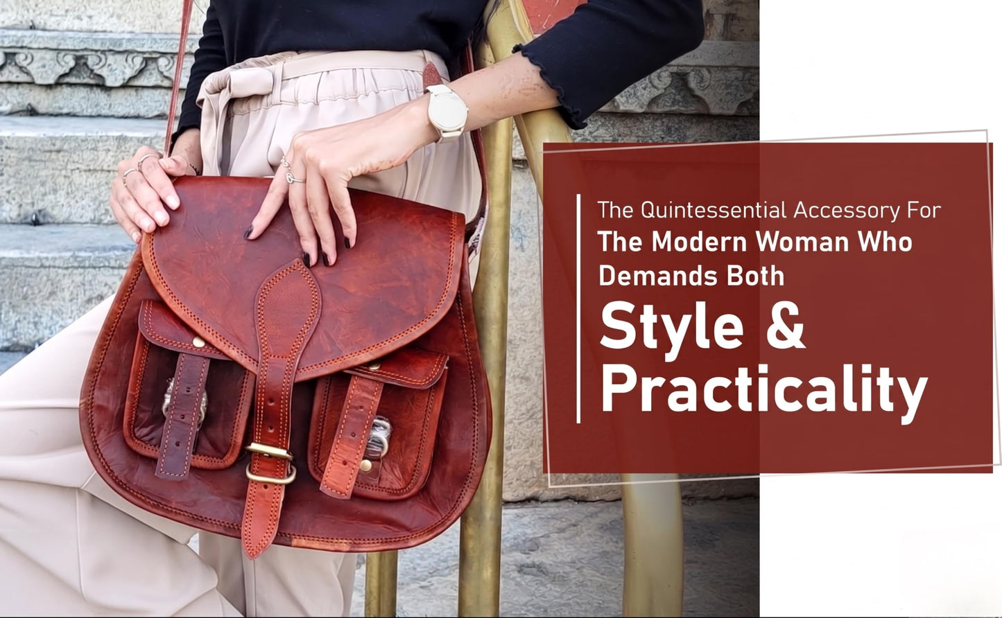 Firu-Handmade Women Vintage Style Genuine Brown Leather Crossbody Shoulder Bag Handmade Purse