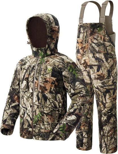TIDEWE Hunting Clothes for Men, Silent Water Resistant Hunting Jackets and Bibs, Next Camo G2, XL