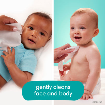 Pampers Baby Wipes Aqua Pure, 99% water-based wipes, Hypoallergenic and Unscented Baby Wipes, 672 Wipes Total (12 Flip-Top Packs)
