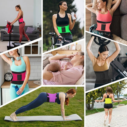 VITOMOR Waist Trainer for Women Lower Belly Fat - Sweat Waist Trimmer Belt for Workout - Tummy Control Stomach Wrap & Body Shaper (Blue, Small)