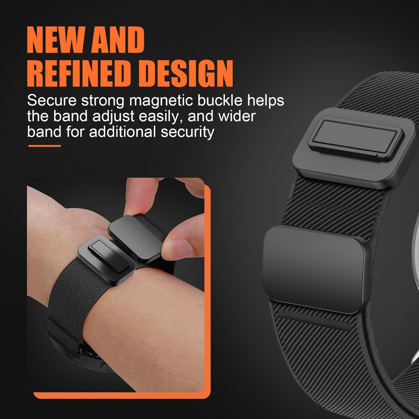 Magnetic Elastic Bands for Samsung Galaxy Watch 7/6/5/4/FE 40mm 44mm/Galaxy Watch 6 Classic 43 47mm/5 Pro 45mm/4 Classic 42 46mm/Active 2, 20mm Wristband Stretchy Nylon Sport Strap Men Women
