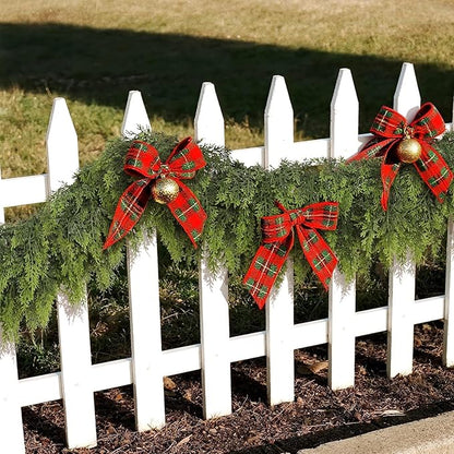 5FT Real Touch Cedar Garland for Fireplace - Artificial Christmas Garlands Realistic Faux Greenery Fake Pine Needles Garland for Holiday,Table, Window,Mantel,Stairs, Home,Indoor Outdoor Decor (1PCS)