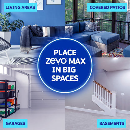 Zevo MAX Bug Catcher & Fly Trap for Indoors - Flying Insect Trap for Gnats, House & Fruit Flies - Use in Any Room - No-Mess Disposal (1 Plug in Base & 2 Cartridges)