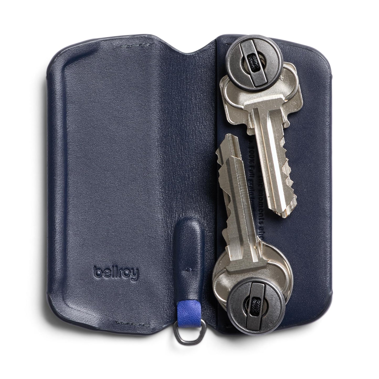 Bellroy Key Cover Plus – Third Edition (Leather Key Holder, Holds 4 – 8 Keys) - Navy