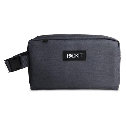 PackIt® Freezable Snack Box, Checked Out, Built with ECOFREEZE Technology, Collapsible, Reusable, Zip Closure with Buckle Handle, Designed For Work Snacks, Fresh Snacks On the Go, Adults, and All Ages