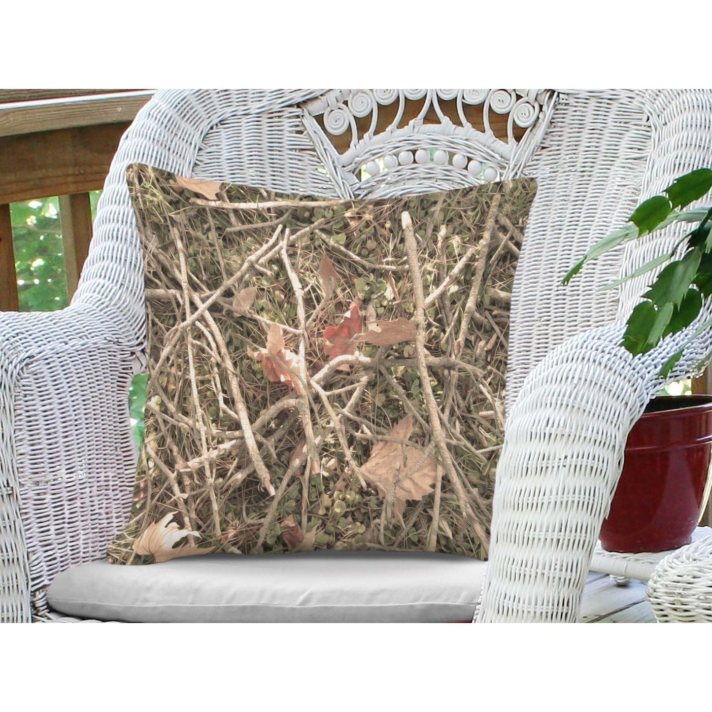 Jiaopenyou Throw Pillow Cover 20x20 Inch,Camouflage Camo Forest Throw Pillow Case,Home Decor Cushion Covers for Sofa Living Room Couch Bed
