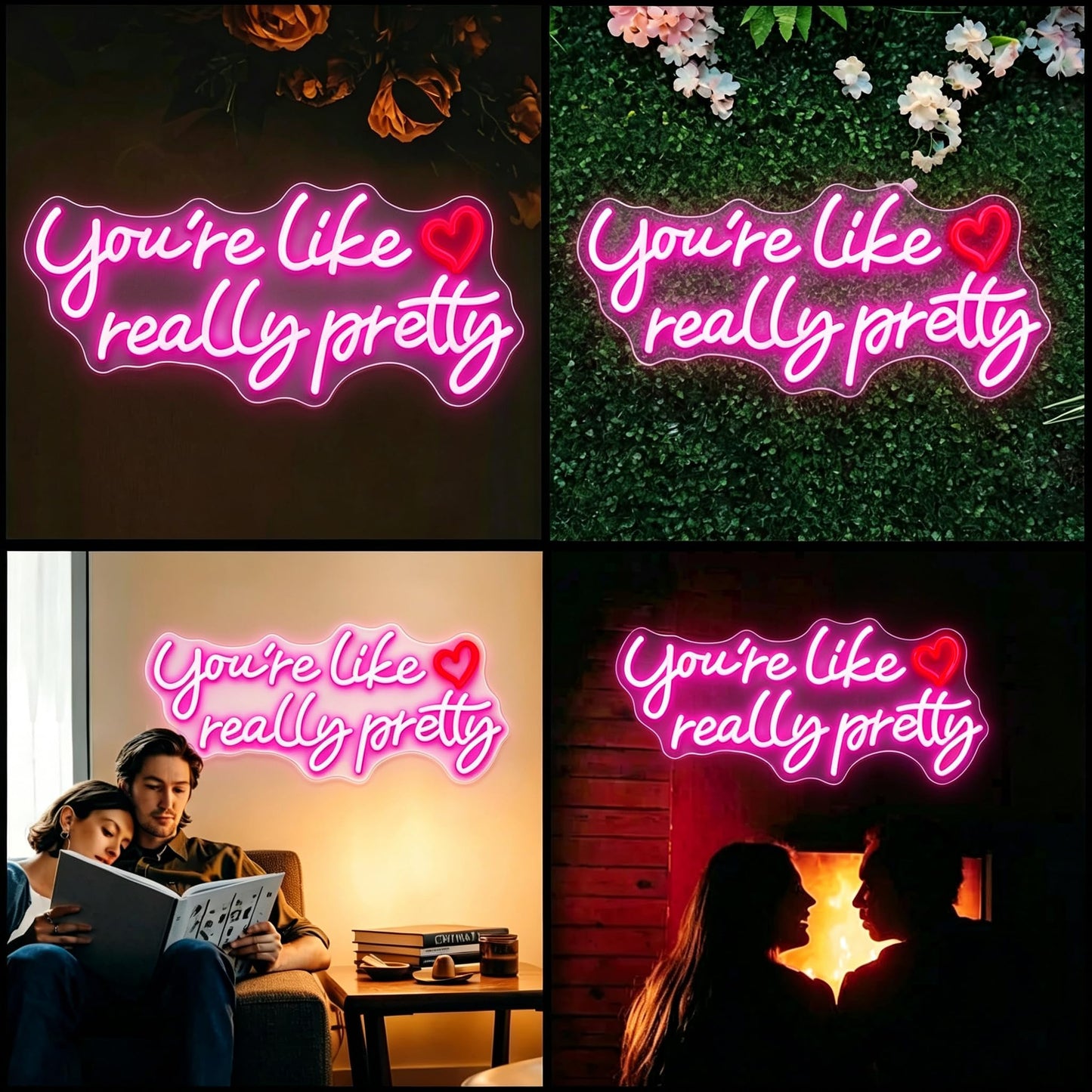 Your Like Really Pretty Neon Signs for Wall Decor, 21 * 9.25 Inches Neon Lights Light Up Sign for Bedroom, Home Decor, Birthday, Wedding,Bacelorette Party, Gift