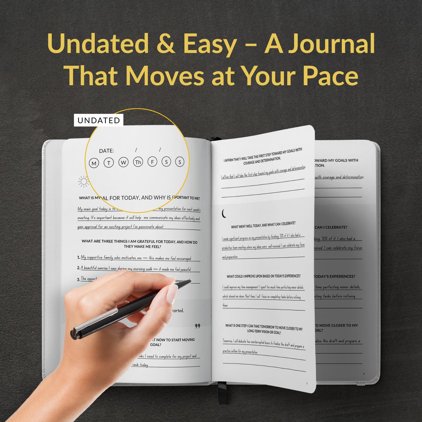 Foundations of Self Mastery Journal – Guided Daily Planner for Men & Women | Goal Setting, Gratitude, Manifestation, Affirmation, Reflection, Mindfulness, Productivity & Personal Growth (White)