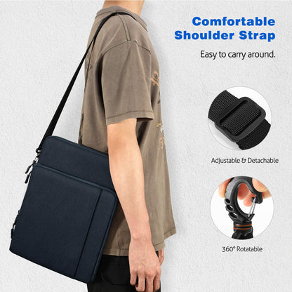 MoKo 10-13 Inch Tablet Sleeve Bag Carrying Case with Pockets Fits New 13-inch iPad Air M4 2026 & Pro M5,Pro 12.9/11,iPad 10th/Air 5/4th 10.9,i-Pad 7/8/9th 10.2, Galaxy Tab S8+/S9+ 12.4, Indigo