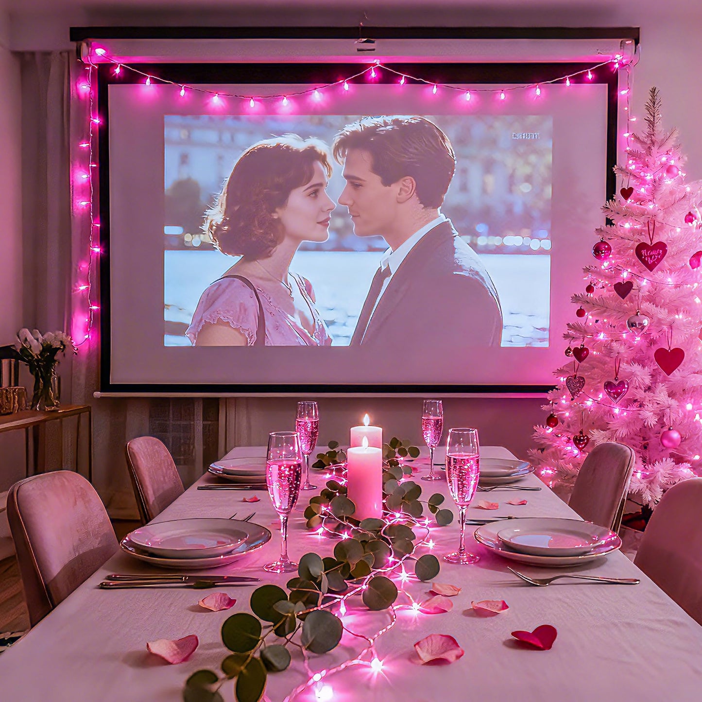 JMEXSUSS 66 Ft Connectable Pink Lights for Room Decor, 200 LED Pink String Fairy Christmas Lights Clear Wire Plug in for Bedroom Indoor Outdoor Girl's Room Home Anniversary Birthday