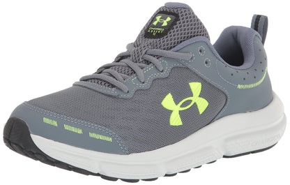Under Armour Men's Charged Assert 10, (100) Gravel/Gravel/Lime Surge, 12, US