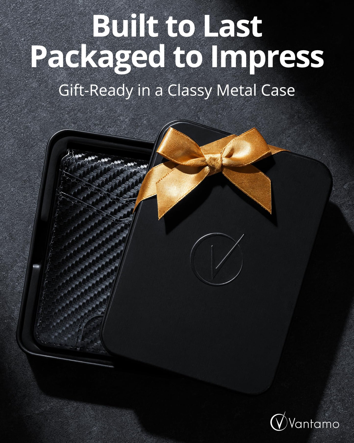 Vantamo Premium Wallet for Men with Money Clip & Card Holder, Compact & Slim Wallet with RFID, 8-12 Cards, Perfect Gifts for Men