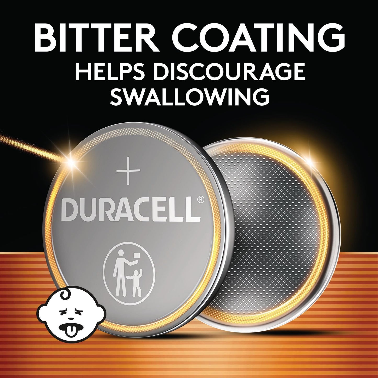 Duracell CR2025 3V Lithium Battery, Child Safety Features, 2 Count Pack, Lithium Coin Battery for Key Fob, Car Remote, Glucose Monitor, 3 Volt Cell