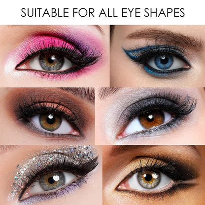 Magnetic Eyelashes, Effectively 3D Natural Look False Lashes without Eyeliner, Reusable & Light Weight Magnetic Eyelashes with Applicator No Glue