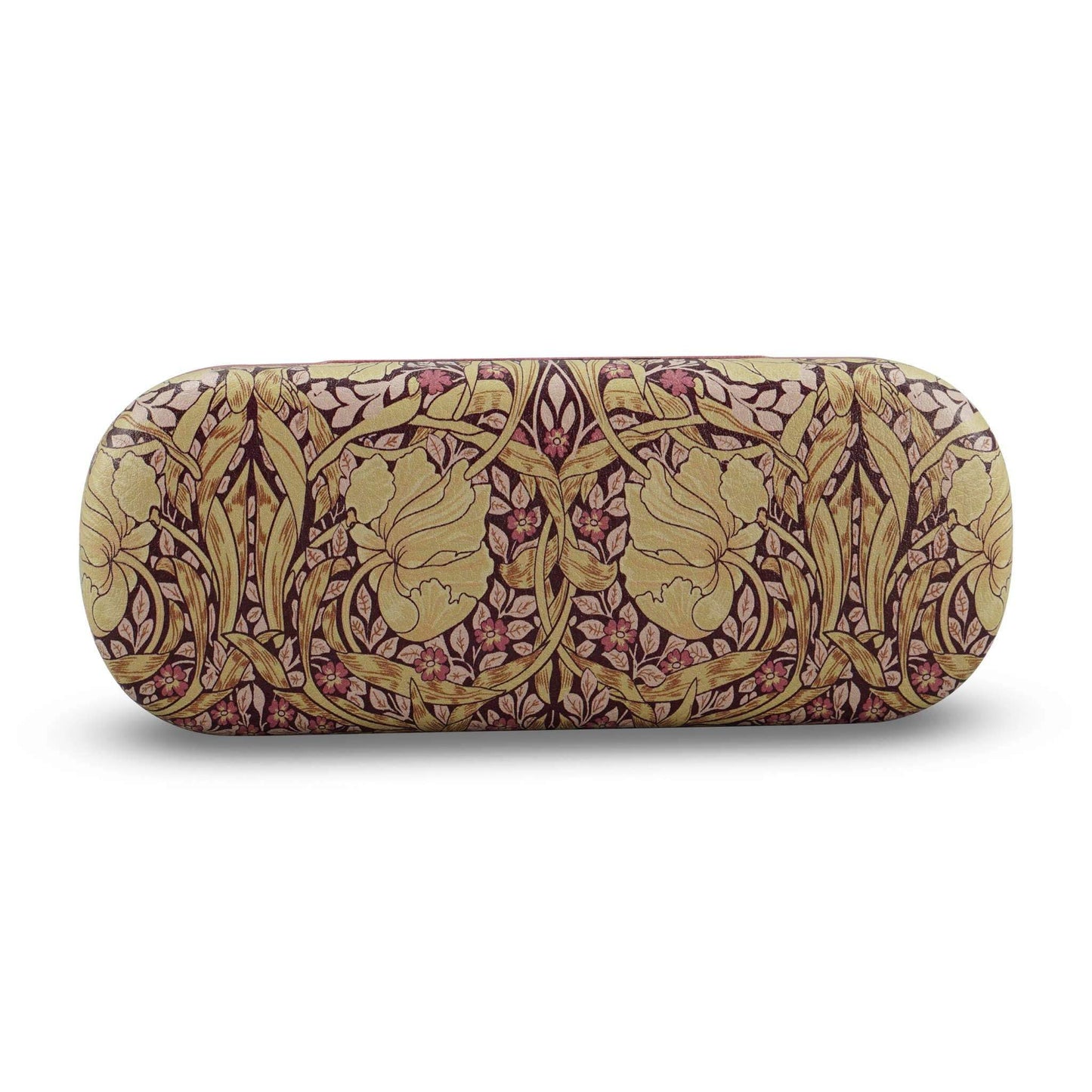 Half Moon Bay Pimpernel by ACS William Morris 6.5 x 2.76 x 1.65 Inch Ivory and Blush Rose Pink PU Leather with Microfiber Cloth Hard Cover Hinged Eyeglass Case