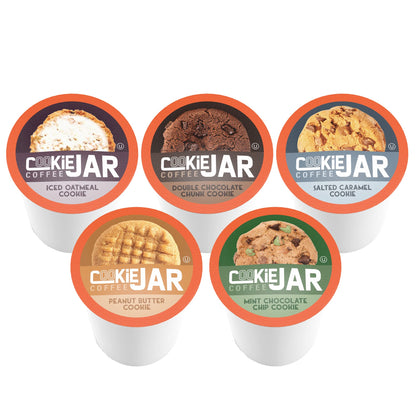 Cookie Jar Assorted Flavored Coffee Pods for Keurig K Cup Brewers, 40 Count Variety Pack – Flavored Coffee Sampler with Multiple Delicious Options