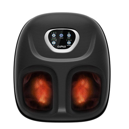 CuPiLo Foot Massager with Heat, FSA HSA Eligible Shiatsu Foot Massager Machine for Plantar Fasciitis, Vibration & Pressure for Neuropathy Pain, Gifts for Women Men, Fits Up to 12"