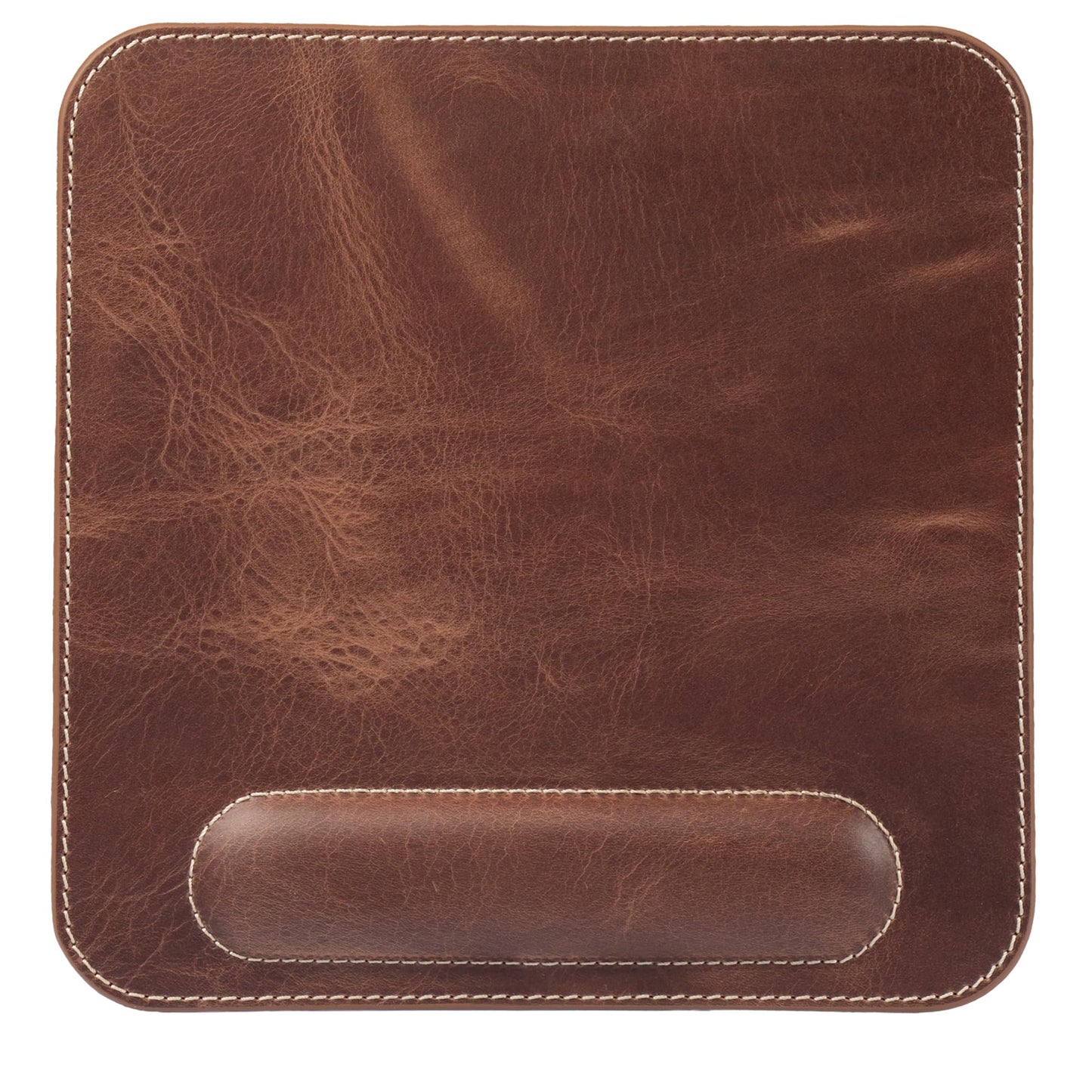 Londo Top Grain Leather Mouse Pad with Wrist Rest – Ergonomic Support, Non-Slip Base, Smooth Surface