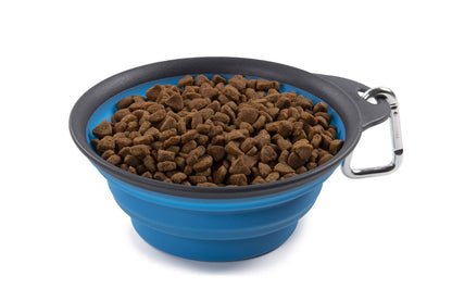 Dexas Popware for Pets Collapsible Travel Cup, Large, Gray/Blue