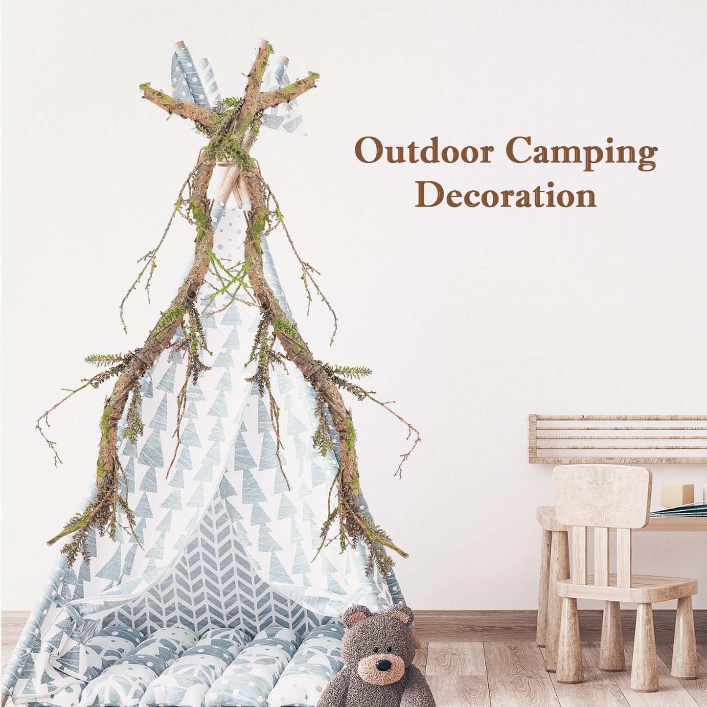 2Pcs 39.4inch Thick Bendable Artificial Tree Trunk Fake Large Wood Branches Twig Moss Grape Vine Garland Twisted Stick For Terrarium Outdoor Hanging Mantel Reptile Climbing Wall Yules Decorations