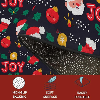 4' X 6' Christmas Area Rugs Xmas Rug Indoor for Living Room Bedroom Dining Room Laundry Nursery Classroom Santa Claus Carpet for Kids Girls Boys Floor Mat Pad Cute