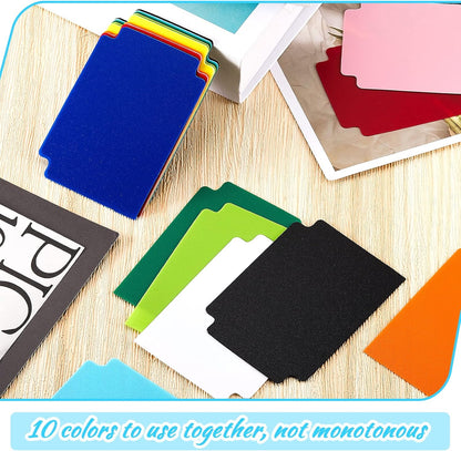 Lewtemi 450 Pcs Trading Card Dividers Page Dividers with Tabs Plastic Playing Sports MTG Card Separators with Side Labels for Games Sports(Cute Color)