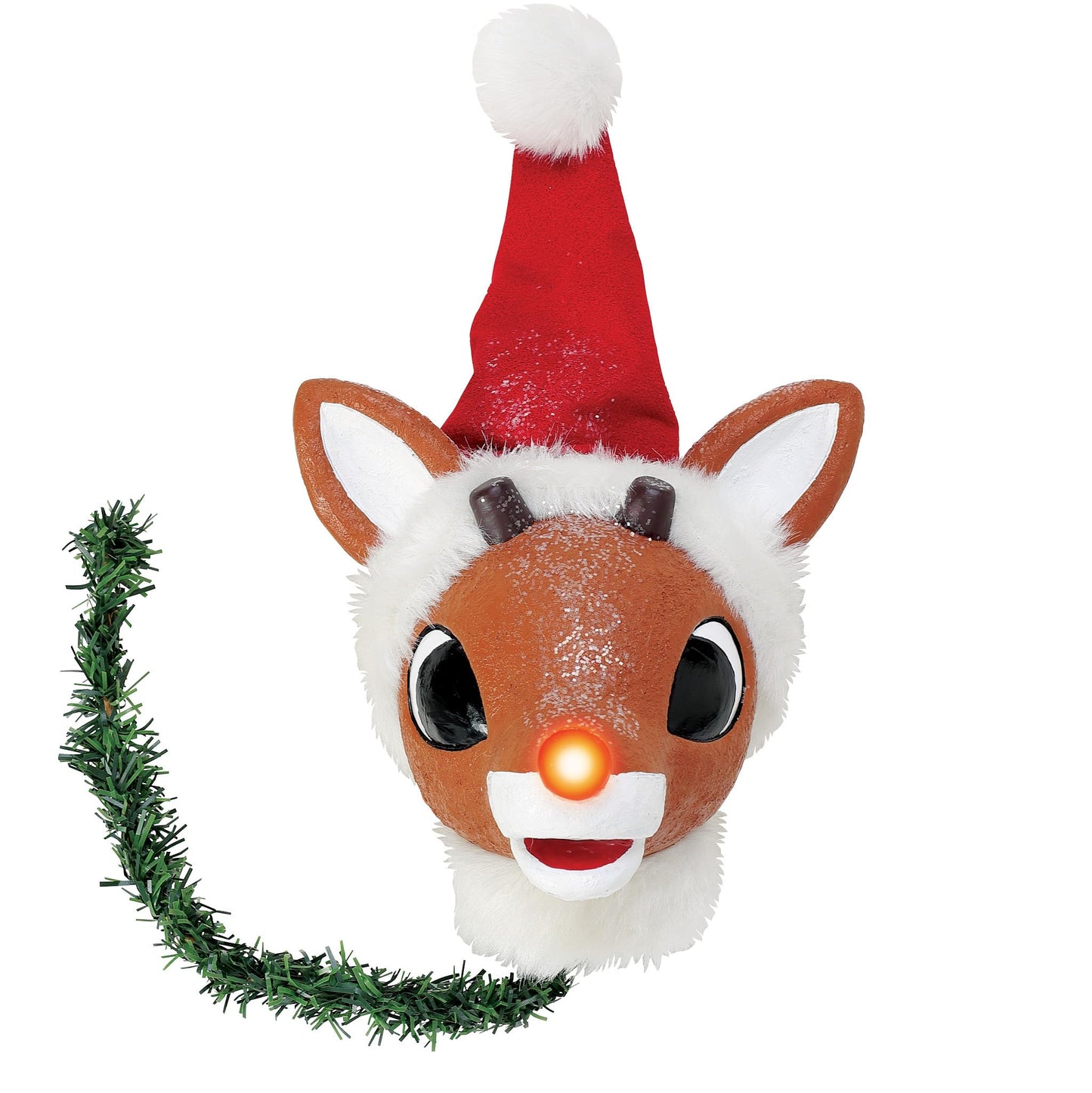 Department 56 Possible Dreams Rudolph The Red-Nosed Reindeer in a Cinch Lit Tree Topper Set, 8 Inch, Multicolor
