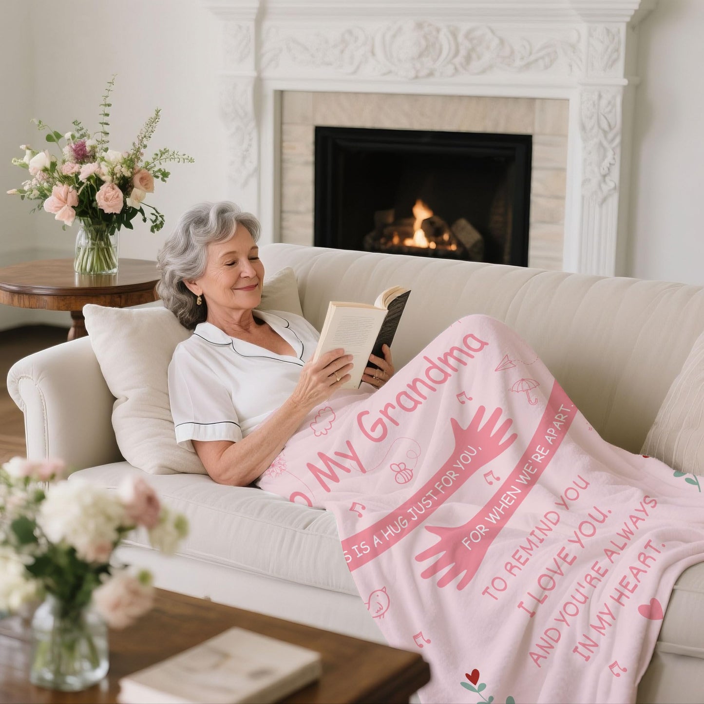 Dear Sister This is a hug just for you for when we're apart To remind you we love you And you're always in our hearts Sister's Throw Blanket Gift for Birthday Christmas Farewell Gift Reminder