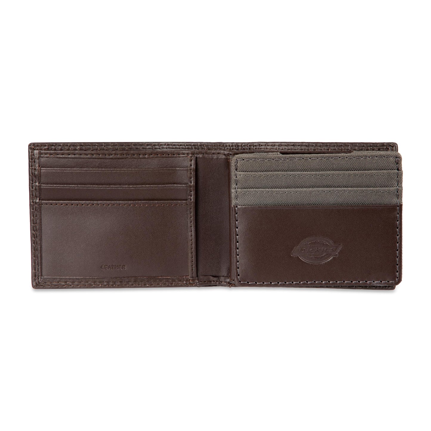 Dickies Men's RFID Everyday Leather Bifold Chain Wallet, Brown, One Size
