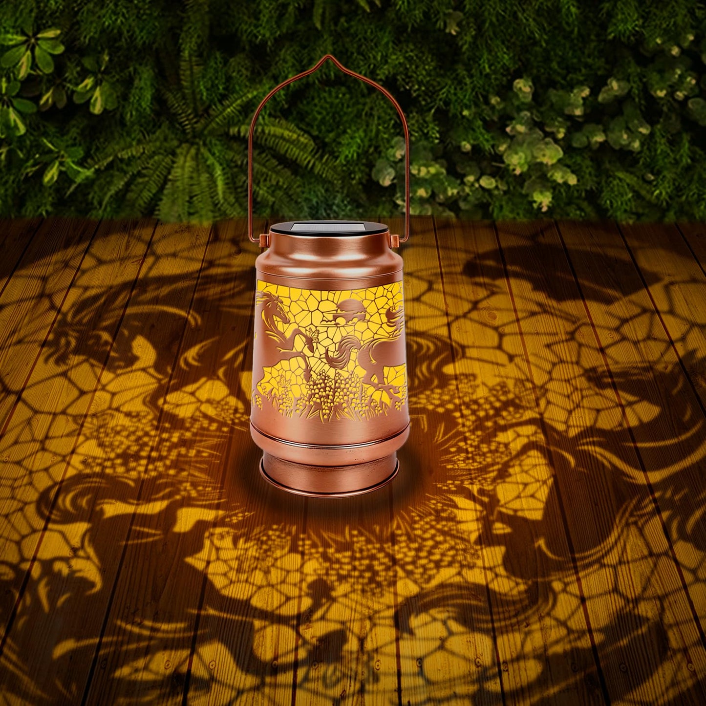 Horse Solar Lanterns Outdoor Waterproof - Wxiben Horse Lovers Gifts for Women Men, Birthday Christmas Mother's Day Housewarming Gifts, Hanging Led Solar Lights for Garden Yard Patio Tabletop Decor