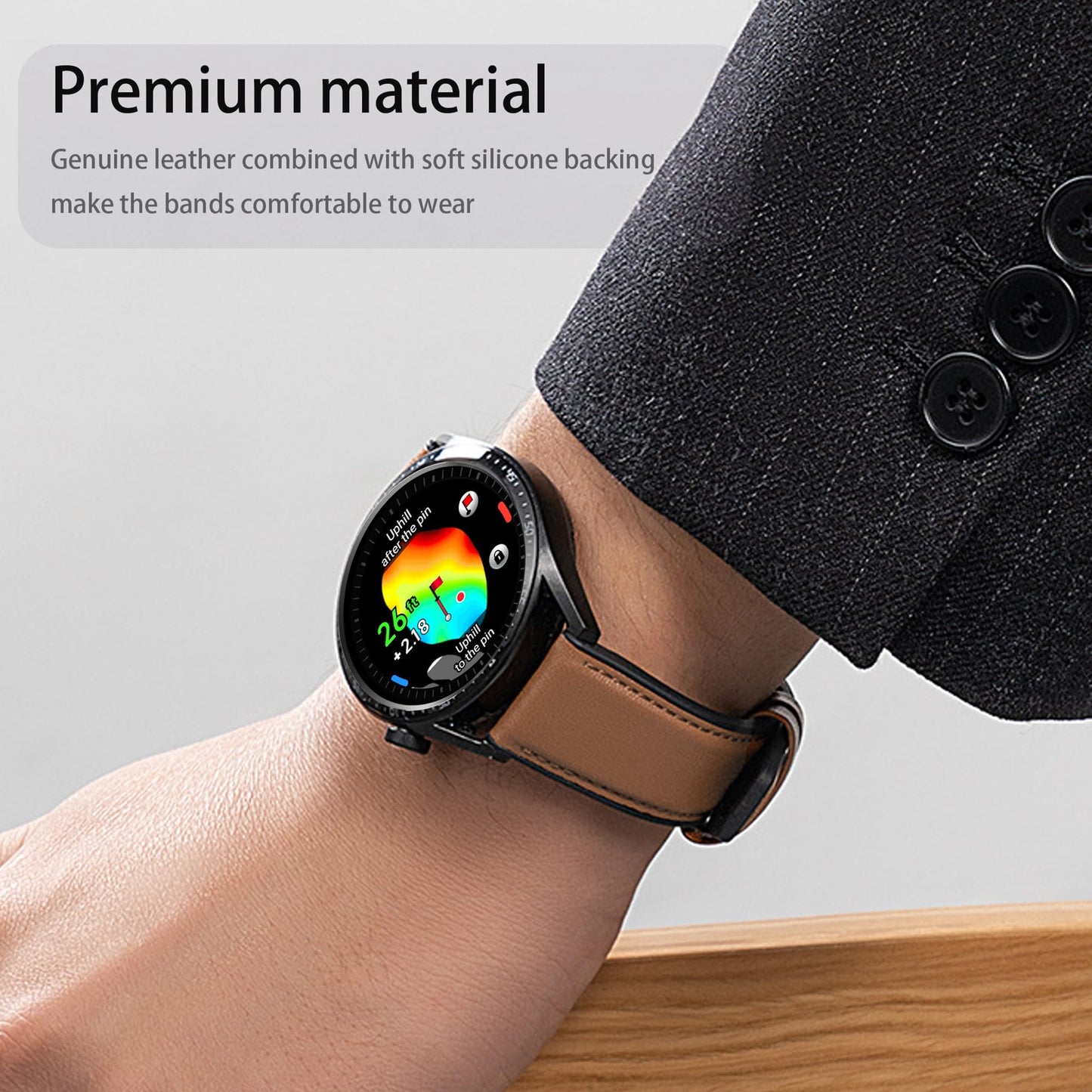 Compatible with CMF Watch 3 Pro Band, 22mm Leather Silicone Breathable Replacement Smartwatch Strap Wristband Compatible for CMF Watch Pro 1, 2, 3 Pro Smartwatch