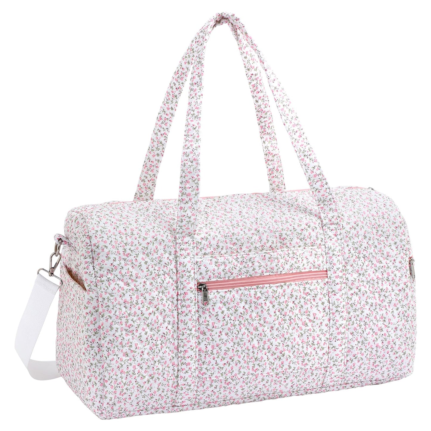 Duffle Bag, Gym Bag for Women, Quilted Duffle Bags, Travel Large Capacity Floral Weekender Bags