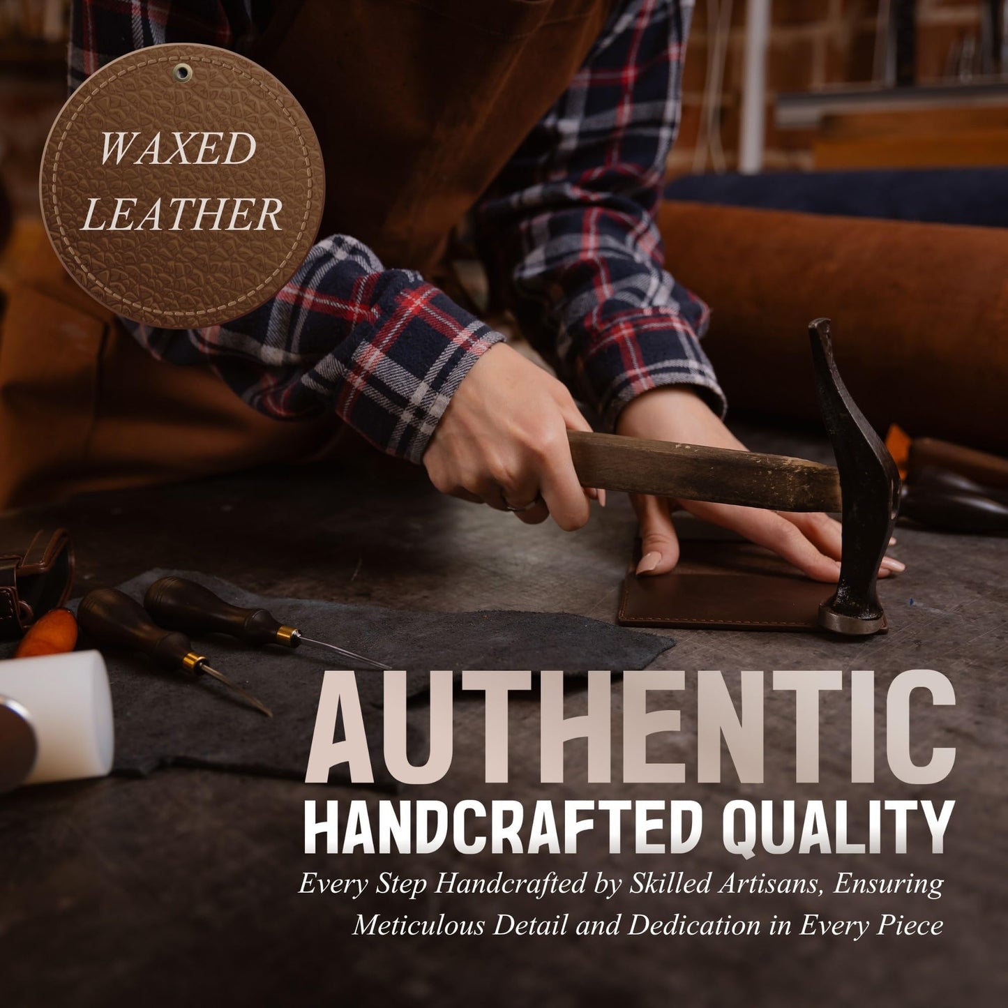 Mayan Corner - Authentical leather handcrafted wallet, distressed bifold wallet, classic gift for dad - Cowboy
