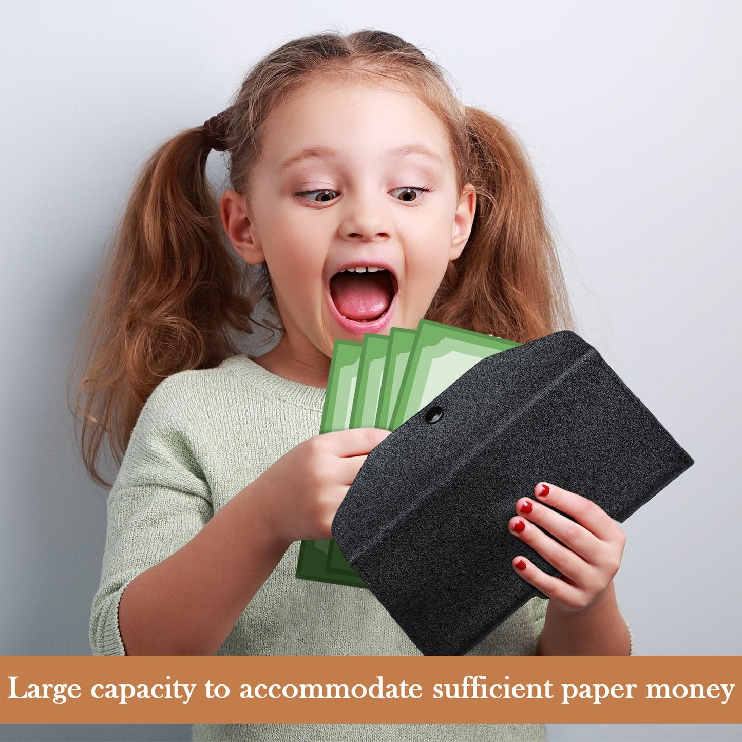 Kacctyen 12 Pcs Leather Cash Envelope Wallet Cash Wallet Envelope PU Leather Retro colored Money Pouch Bag Reusable Check Budget Money Purse for Women Saving Bill Planner Receipts Waterproof Holder