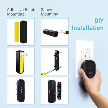 SECRUI Door Chime, Door Open Sensor Chime for Business/Home When Entering, Adjustable Volume, Easy Installation, 400ft Range, 52 Chimes, M508+D7
