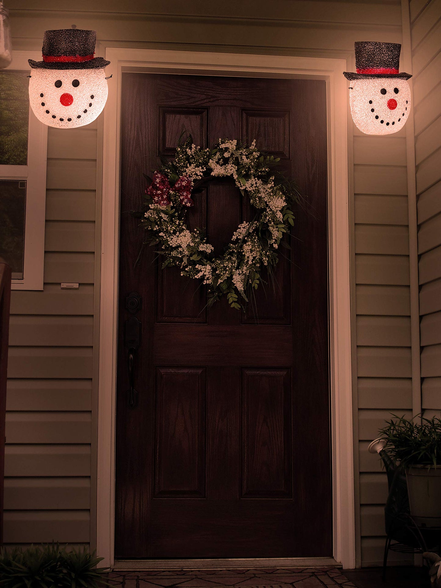 Besti Snowman Porch Light Cover Holiday and Christmas Decorations | Flexible, Weather-Resistant Acrylic | No Tools or Installation Required | Fits Standard Outdoor Lighting