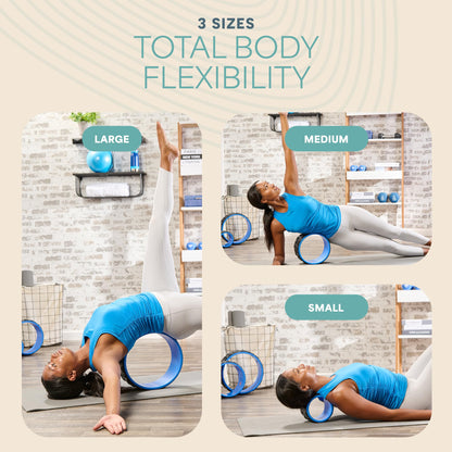 Lifepro Yoga Wheel Set for Shoulder & Neck Pain Relief, Back Alignment & Stretching, Roller for Popping, Cracking, and Stretching, Exercise Roller for Pain Relief and Flexibility