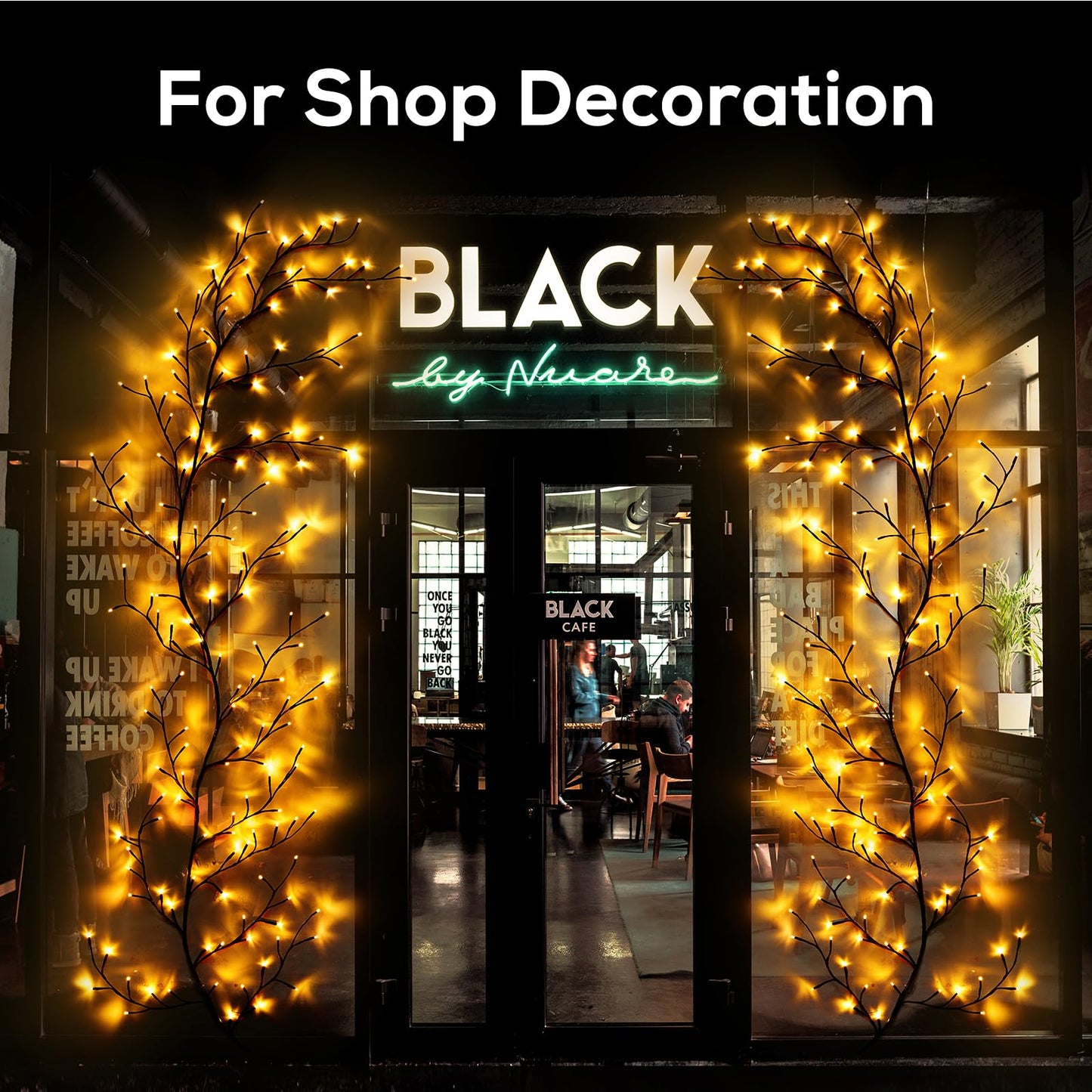 YCoisini Enchanted Willow Vine Lights for Home Decor with 160LEDs, 8.2FT Wall Decoration Light with 8 Remote Control Modes (Brown)(1PCS)