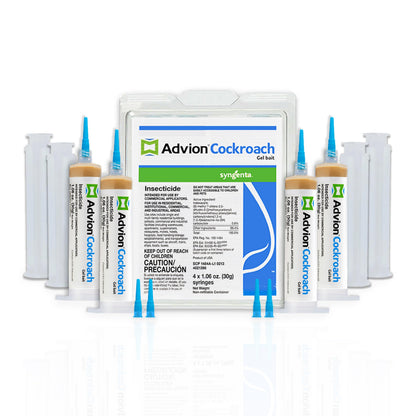 advion 383920 4 Tubes and 4 Plungers Cockroach German Roach Pest Control Inse, Brown