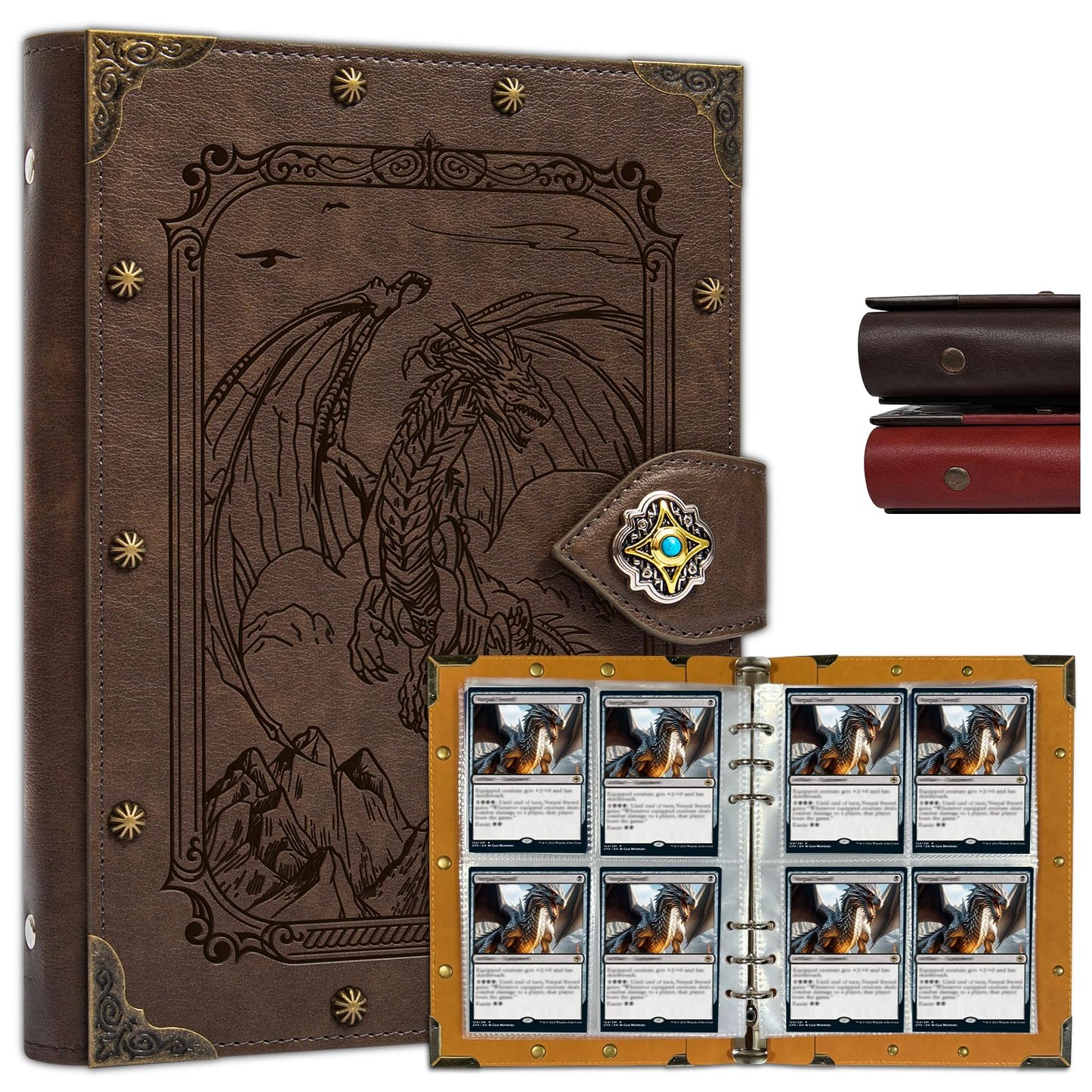 DUROTAN 4 Pocket Card Binder Cards Holder,240 Pockets Card Collection Album,Card Holder Binder with Removable,Card Folder for Trading Cards,Sports Cards